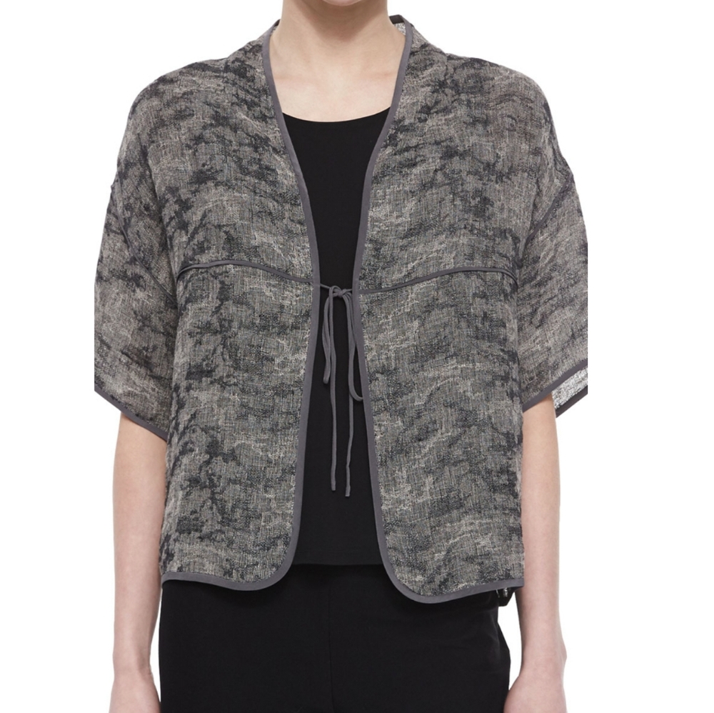 Eileen Fisher Jacquard Gauze Jacket